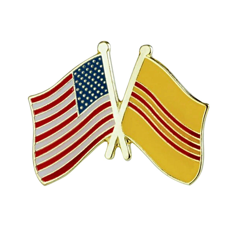 United States & South Vietnam Flags Friendship Lapel Pin