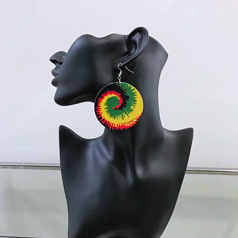 Afro color twirl Earrings