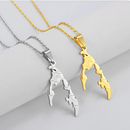 Tamil Eelam Map Pendant Necklace