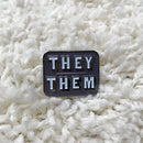 Pronouns Lapel Pin - He She They Pins