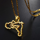 Tigray Map Outline Pendant Necklace