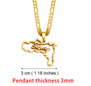 Tigray Map Outline Pendant Necklace