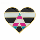 Trans Allies Flag Pride Heart Shaped Lapel Pin