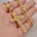 Christian Cross with Twisted Chain Necklace