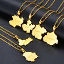 Mexico States Map Pendant Necklace