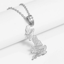 United Kingdom Map with Cities Pendant Necklace