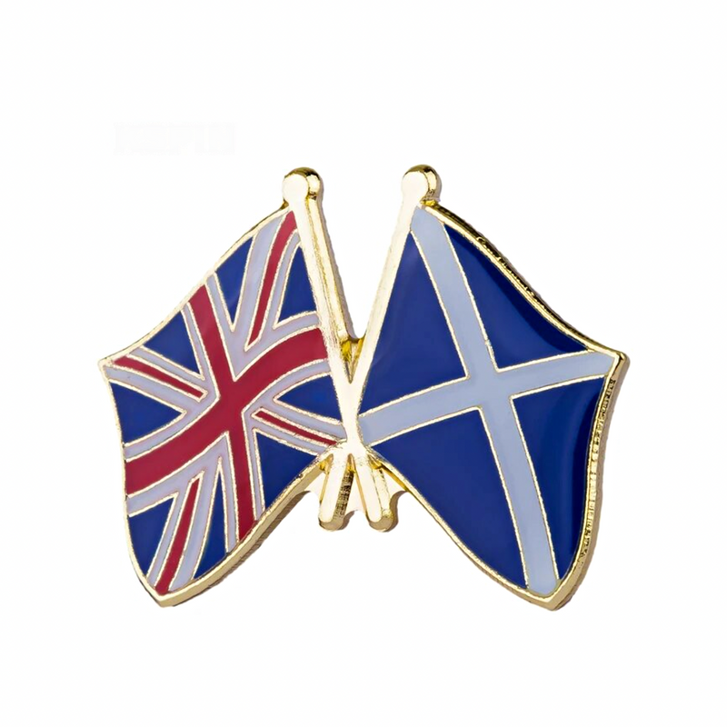 United Kingdom & Scotland Flags Friendship Lapel Pin