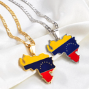 Venezuela Map With flag Pendant Necklace