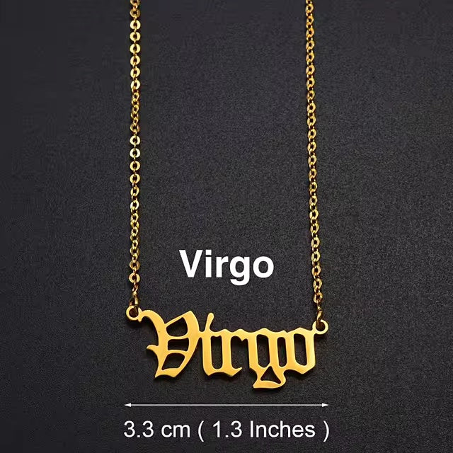 Horoscope Zodiac Sign Pendant Necklace