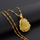 Jade Stone Buddha Pendant Necklace