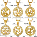Zodiac Horoscope Pendant Necklace