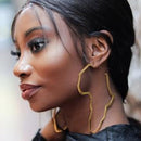 Africa Map Outline Hoop Earrings