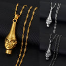 African Mask Pendant Necklace