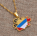 Antigua Map Pendant Necklace