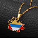 Antigua Map Pendant Necklace