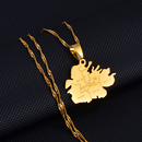 Antigua Map with cities Pendant Necklace