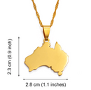 Australia Map Pendant Necklace
