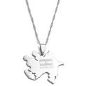 Azerbaijan Map Pendant Necklace