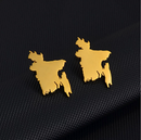 Bangladesh Map Stud Earrings