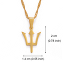 Barbados Trident Pendant Necklace