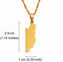 Belize Map Pendant Necklace