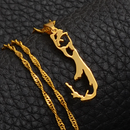Bermuda Map Pendant Necklace