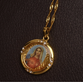Virgin Mary Christian Pendant Necklace