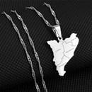 Catalonia Map Pendant Necklace