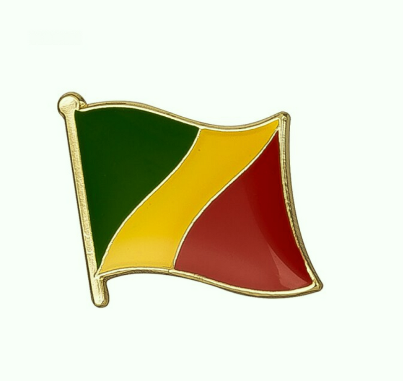 Congo Brazzaville Flag Lapel Pin