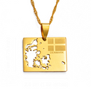 Denmark Map Pendant Necklace