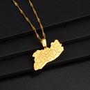 El Salvador Map with cities Pendant Necklace