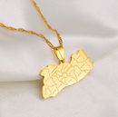 El Salvador Map with cities Pendant Necklace