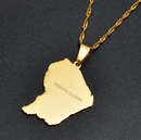 French Guiana Map Pendant Necklace