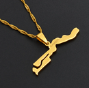 Gambia Map Pendant Necklace
