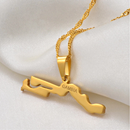 Gambia Map Pendant Necklace