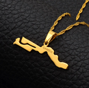 Gambia Map Pendant Necklace