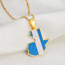 Guatemala Map with Flag Pendant Necklace