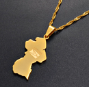 Guyana Map Pendant Necklace
