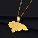 Honduras Map with Cities Pendant Necklace