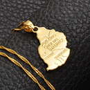 Mauritius Map Pendant Necklace
