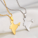 India Map Pendant Necklace