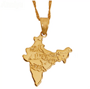 India Map Pendant Necklace