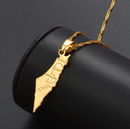 Israel Map Pendant Necklace