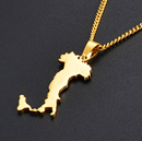 Italy Map Pendant Necklace