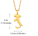 Italy Map Pendant Necklace