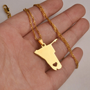 Namibia Map Pendant Necklace