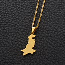 Pakistan Map Small Pendant Necklace