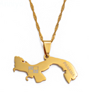 Panama Map Pendant Necklace