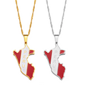 Peru Flag Pendant Necklace