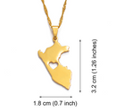 Peru Map Pendant Necklace